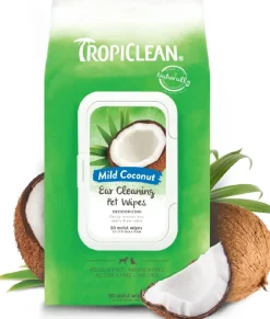 Tropiclean Ear Cleaning Wipes For Dogs & Cats (50 ct)