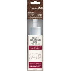 TropiClean Enticers Dental Cleaning Gel Hickory Bacon Dog (2 oz)