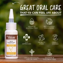 TropiClean Enticers Teeth Cleaning Honey Marinated Chicken Flavor for Cats (2oz)