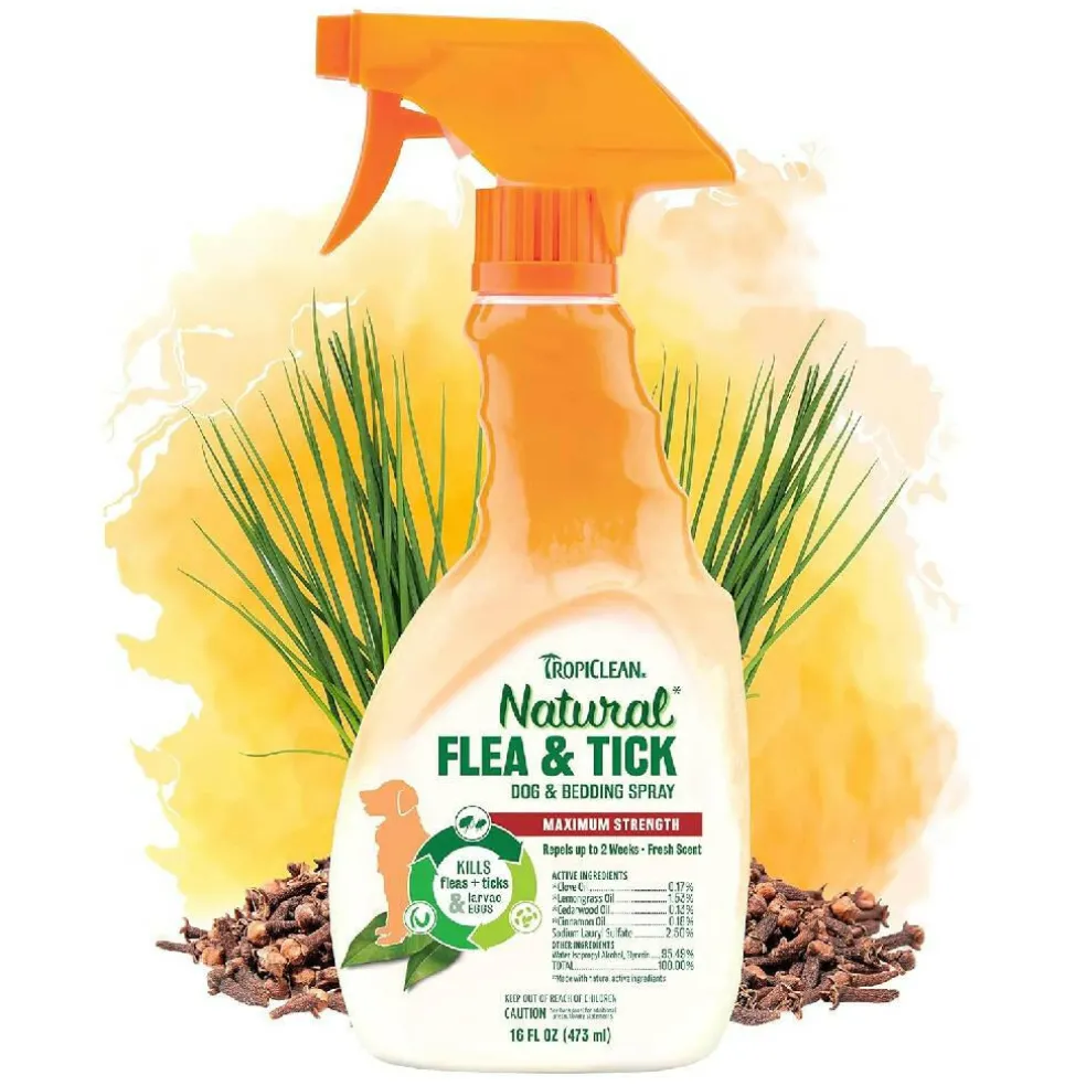 Tropiclean Flea & Tick Dog & Bedding Spray (16 oz)