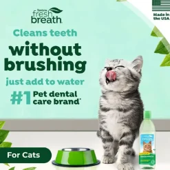 TropiClean Fresh Breath Dental Health Solution Water Additive for Cats