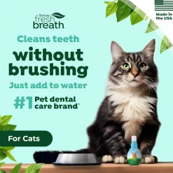 TropiClean Fresh Breath Drops Oral Care Water Additive for Cats (2.2 oz)
