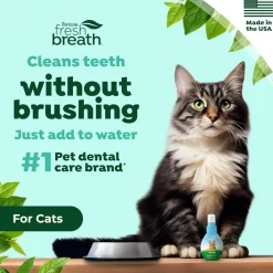 TropiClean Fresh Breath Drops Oral Care Water Additive for Cats (2.2 oz)