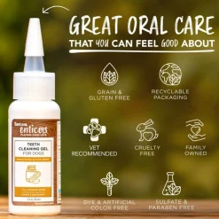 TropiClean Fresh Breath Enticers Peanut Butter & Honey Tartar Control Teeth Cleaning Gel For Dogs (2 oz)