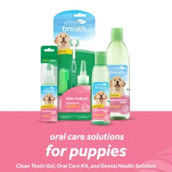 TropiClean Fresh Breath No Brushing Clean Teeth Dental & Oral Care Gel for Puppies (2 oz)