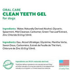TropiClean Fresh Breath No Brushing Clean Teeth Dental & Oral Care Gel for Dogs