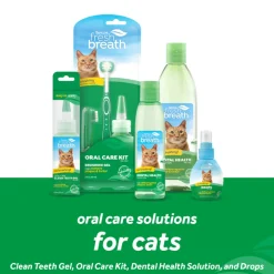 TropiClean Fresh Breath No Brushing Clean Teeth Dental & Oral Care Gel for Cats (2-oz)