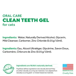 TropiClean Fresh Breath No Brushing Clean Teeth Dental & Oral Care Gel for Cats (2-oz)