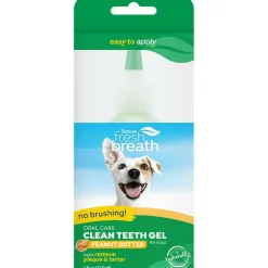 Tropiclean Fresh Breath Oral Car Clean Teeth Peanut Butter Flavored Gel for Dogs (2 oz)