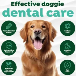 Tropiclean Fresh Breath Oral Car Clean Teeth Peanut Butter Flavored Gel for Dogs (2 oz)