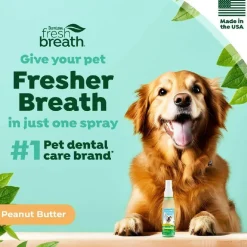 TropiClean Fresh Breath Peanut Butter Dental Spray Dog (4 oz)