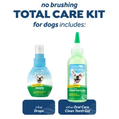 TropiClean Fresh Breath Total Care Oral Gel Kit for Dogs