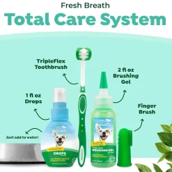 TropiClean Fresh Breath Total Care Dental Kit for Dogs