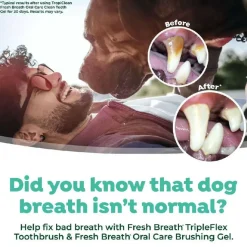 TropiClean Fresh Breath Triple Flex Toothbrush for Large Dogs