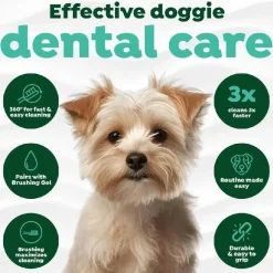 TropiClean Fresh Breath Triple Flex Toothbrush for Small & Medium Dogs