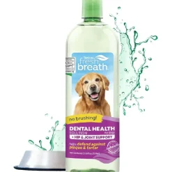 Tropiclean Fresh Breath Water Additive Plus Hip & Joint Support for Dogs