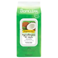Tropiclean Hypoallergenic Deodorizing Wipes for Dogs & Cats (100 ct)