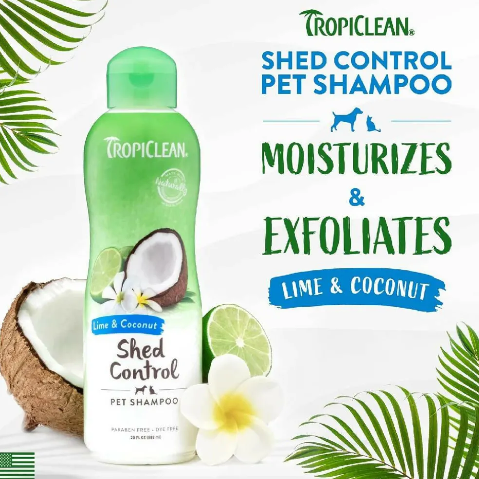 Tropiclean Lime & Coconut Shed Control Deshedding Shampoo for Pets