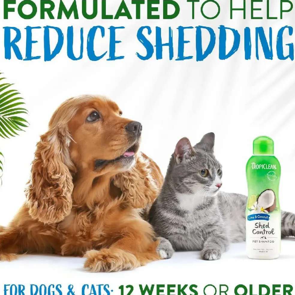 Tropiclean Lime & Coconut Shed Control Deshedding Shampoo for Pets