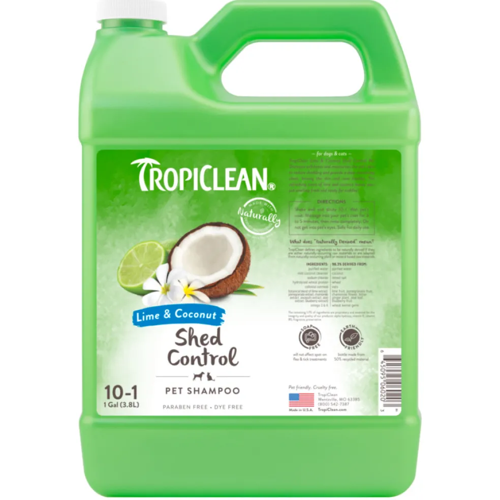 Tropiclean Lime & Coconut Shed Control Deshedding Shampoo for Pets