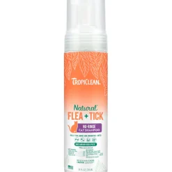 TropiClean Natural Flea & Tick No Rinse Shampoo for Cats (7.4 oz)