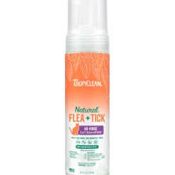 TropiClean Natural Flea & Tick No Rinse Shampoo for Cats (7.4 oz)