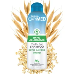 TropiClean OxyMed Hypoallergenic Oatmeal Shampoo for Dogs & Cats