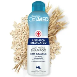 Tropiclean OxyMed Medicated Anti-Itch Oatmeal Deep Cleansing Shampoo (20 oz)