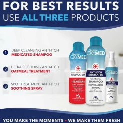Tropiclean OxyMed Medicated Anti-Itch Oatmeal Deep Cleansing Shampoo (20 oz)