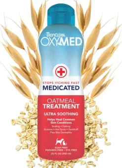 Tropiclean OxyMed Medicated Oatmeal Treatment Soothing Rinse For Pets (20 oz)