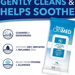 TropiClean OxyMed Soothing Allergy Relief Wipes For Dogs & Cats (50 ct)