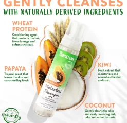 TropiClean Papaya & Coconut Waterless Shampoo For Pets (7.4 oz)