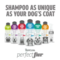 TropiClean PerfectFur Thick Double Coat Shampoo for Dogs (16 oz)