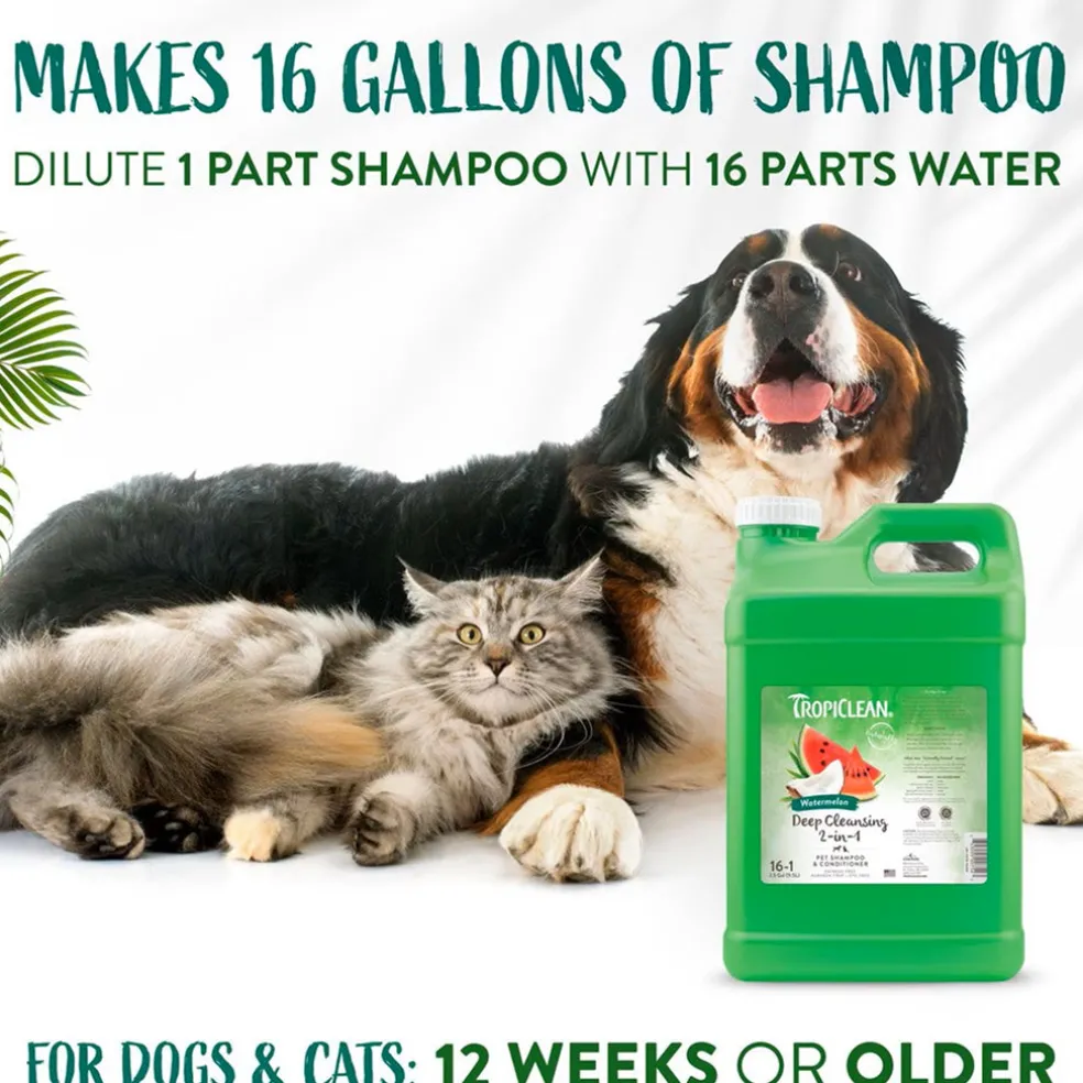 TropiClean Watermelon Refreshing 2-in-1 Shampoo & Conditioner For Dogs