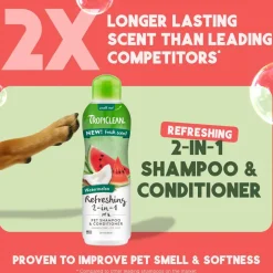 TropiClean Watermelon Refreshing 2-in-1 Shampoo & Conditioner For Dogs