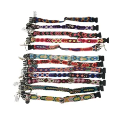Tulum Handmade Adjustable Quick Release Artesanal Collar, Multi-Colors, Assorted Colors