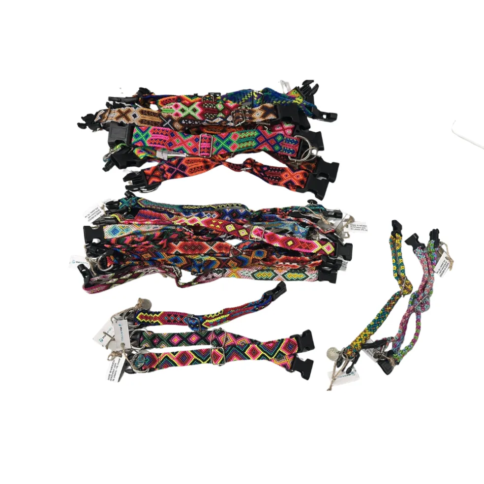 Tulum Handmade Adjustable Quick Release Artesanal Collar, Multi-Colors, Assorted Colors