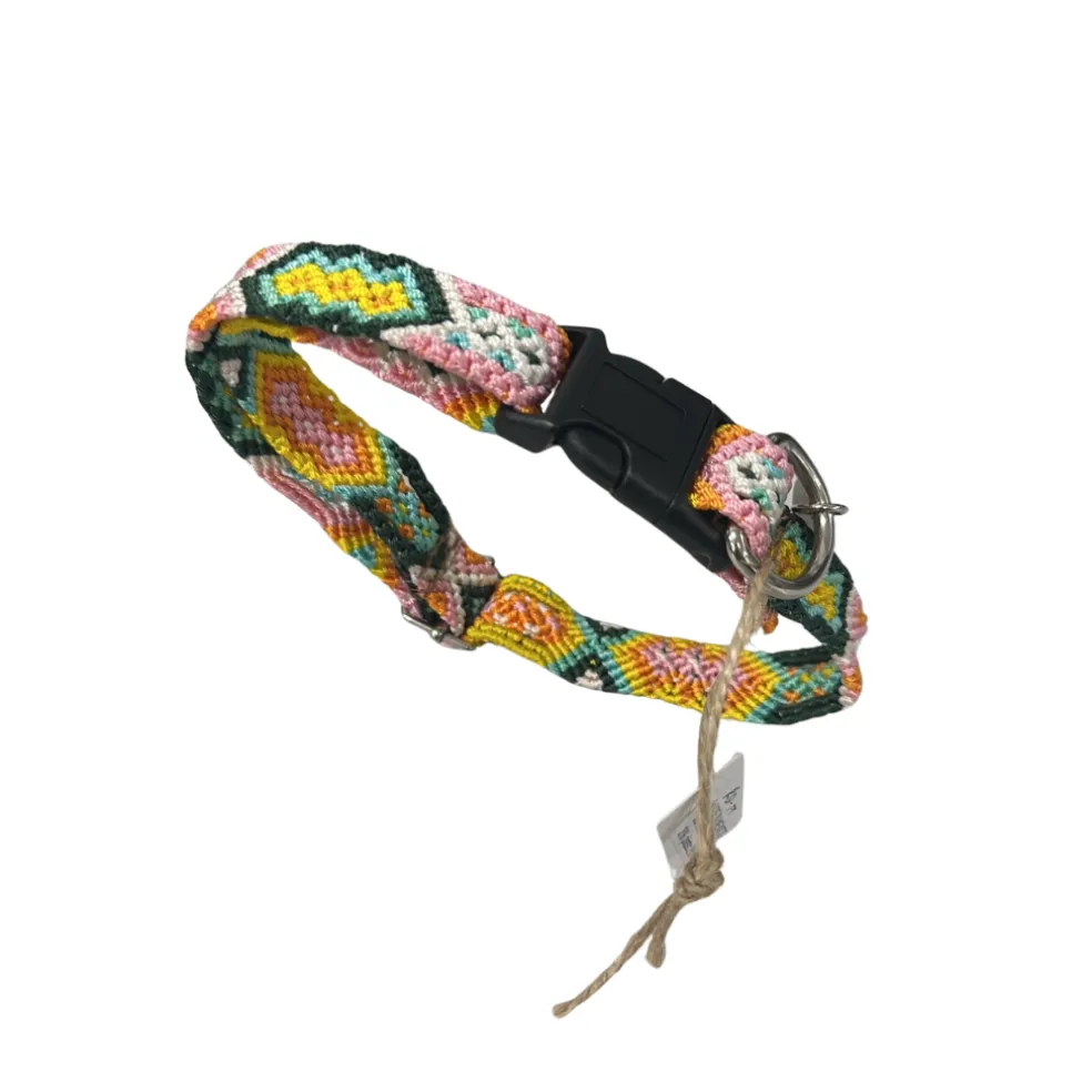 Tulum Handmade Adjustable Quick Release Artesanal Collar, Multi-Colors, Assorted Colors