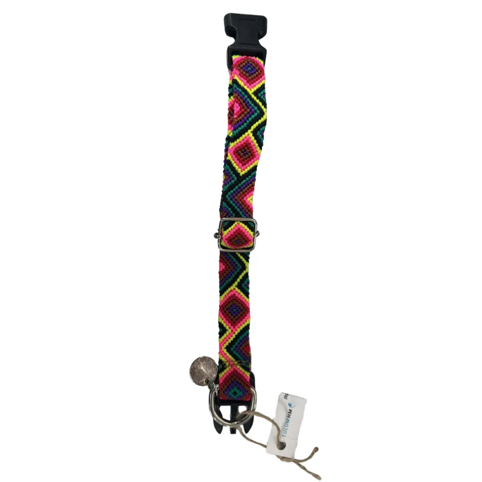 Tulum Handmade Adjustable Quick Release Artesanal Collar, Multi-Colors, Assorted Colors