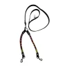 Tulum Handmade Artesanal Leather Double Leash, Multi-Colors, Assorted Colors