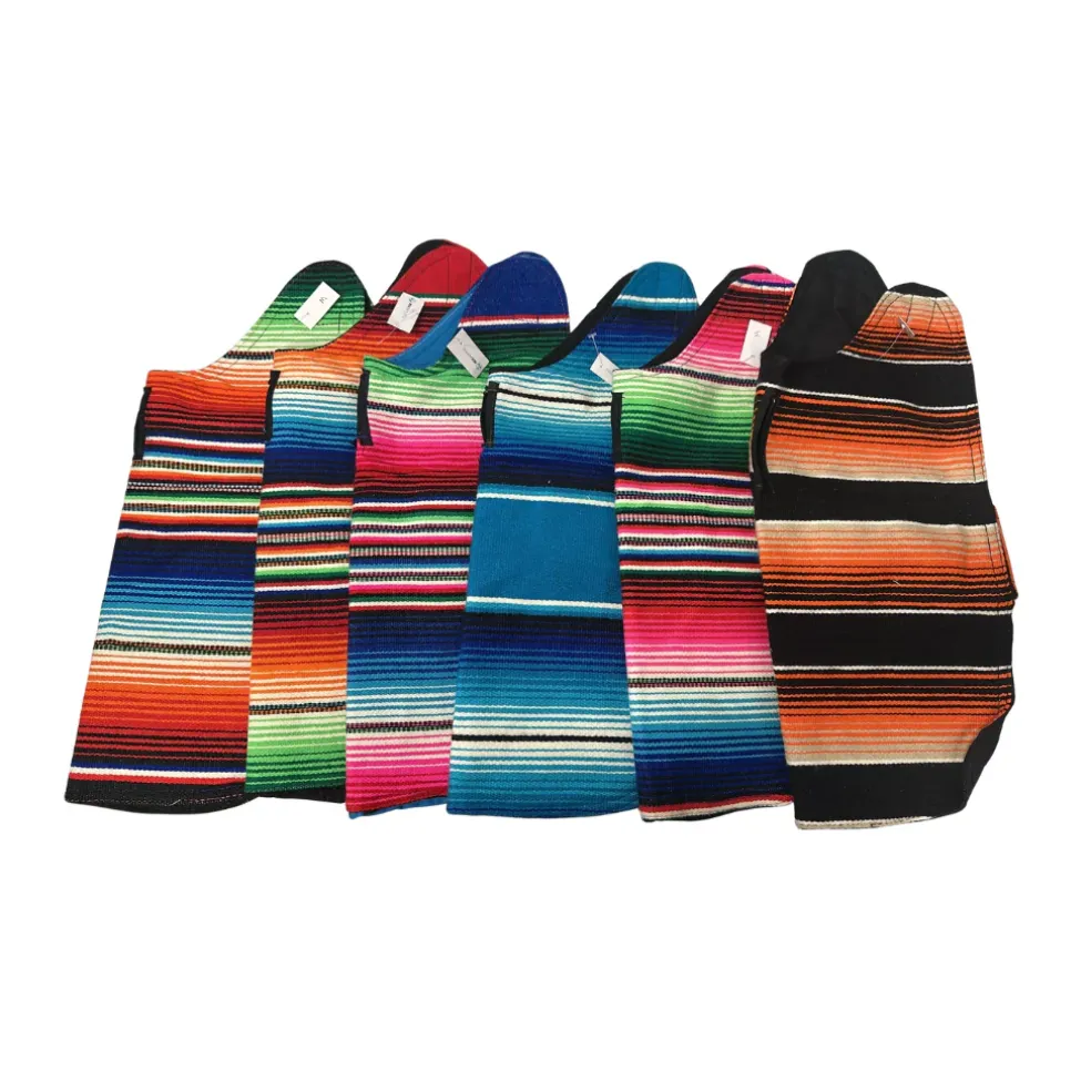Tulum Handmade Blue Dog Poncho, Assorted Colors