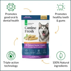 Ultimate Pet Nutrition Canine Fresh All-Natural Dental Chews for Large Dogs 51+ lbs, 12 count
