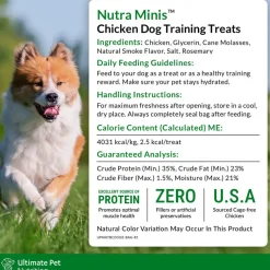 Ultimate Pet Nutrition Nutra Minis Air-Dried Chicken Dog Training Treats, 5-oz