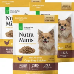 Ultimate Pet Nutrition Nutra Minis Air-Dried Chicken Dog Training Treats, 5-oz