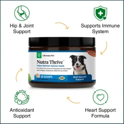 Ultimate Pet Nutrition Nutra Thrive Nutritional Supplements for Dogs, 3.3-oz