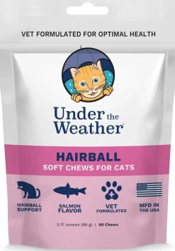 Under the Weather Hairball Soft Chews for Cats, 60 count