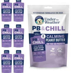 Under the Weather PB & Chill Calming Peanut Butter On-The-Go Packets for Dogs, 1-oz (6-pack)