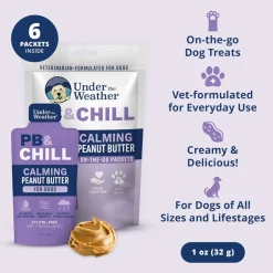 Under the Weather PB & Chill Calming Peanut Butter On-The-Go Packets for Dogs, 1-oz (6-pack)