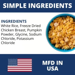 Under the Weather Rice, Chicken & Pumpkin Freeze Dried Bland Diet for Dogs, 6-oz