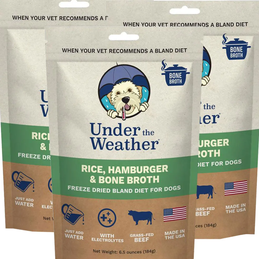 Under the Weather Rice, Hamburger & Bone Broth Freeze Dried Bland Diet for Dogs, 6-oz